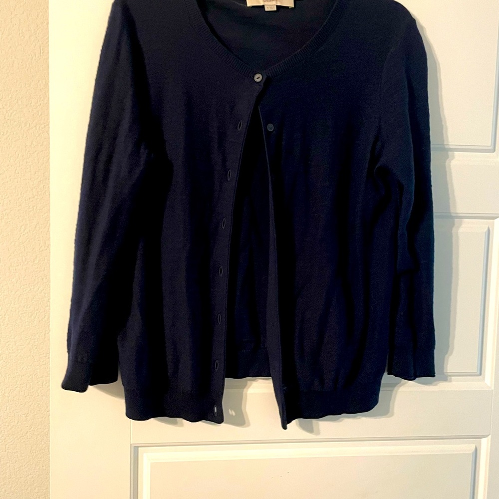 LOFT navy blue cardigan size medium